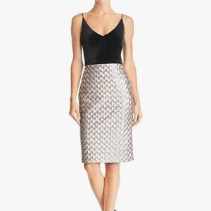 Black Halo Midi Velvet and Sequin Dress